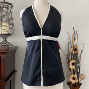 SPANX Black and White Bikini Top